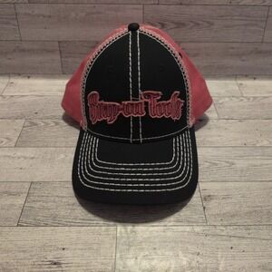 Snap-On Tools‎ Black & Pink Wild Impact Hook & Loop Women's Cap Hat